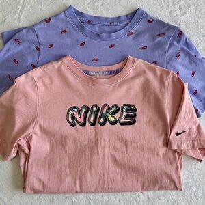 Nike Kids T-Shirts - Lot of 2 - Boys XL 16-18 - Pink Purple
